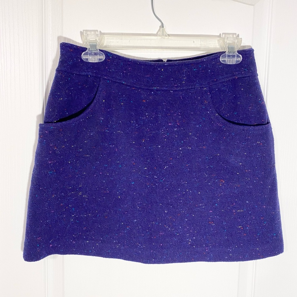 90s Express Tweed Mini Skirt Vintage Purple JR 9/10